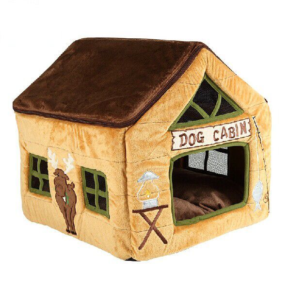 New Princess Pink Poodle's Cafe Pet Dog Cat House Beds Kennel